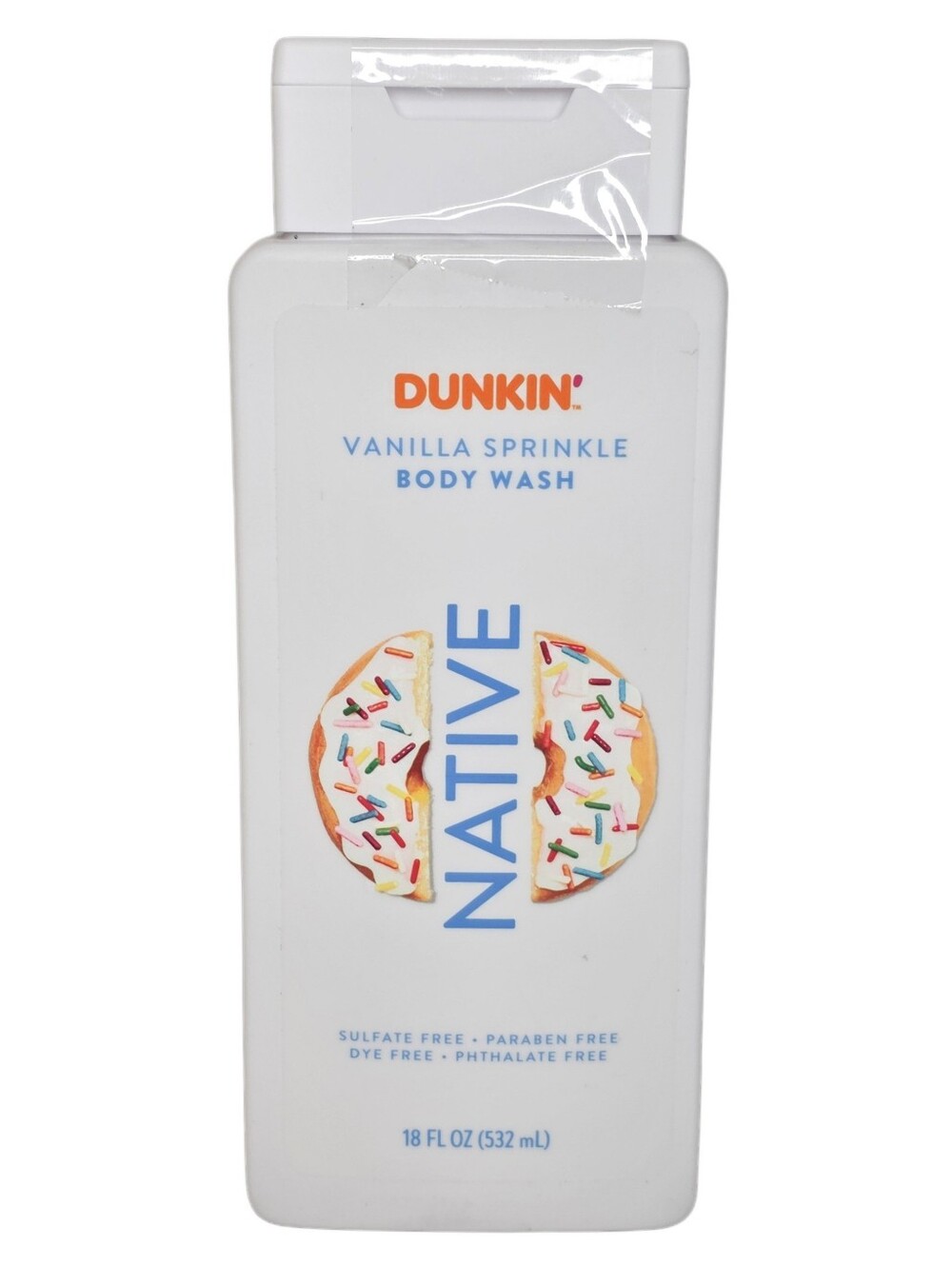 Native × Dunkin Vanilla Sprinkle Body Wash 18 Ounce Limited Edition Skincare